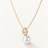 Gargantilla Tear Pearl en Oro Amarillo de 18 Kt