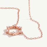 Gargantilla Aster de Diamantes Naturales en Oro Rosa de 18 kt