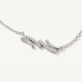 Gargantilla Nexus de Diamantes Naturales en Oro Blanco de 18 kt