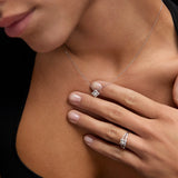 Gargantilla Dara de Diamantes 0,19 ct en Oro Blanco de 18 kt
