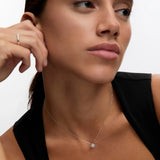 Gargantilla Dara de Diamantes 0,19 ct en Oro Blanco de 18 kt