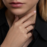 Sortija Sillage de Perla en Oro Amarillo de 18 kt