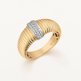 Sortija Victoria de Diamantes en Oro Amarillo de 18 kt