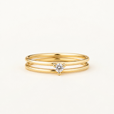 Sortija Tiny Diamond Duo en Oro Amarillo de 18 kt