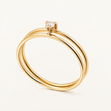 Sortija Tiny Diamond Duo en Oro Amarillo de 18 kt