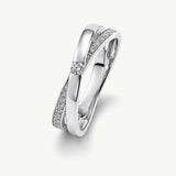 Sortija Destiny de Diamantes en Oro Blanco de 18 kt