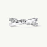 Sortija Destiny de Diamantes en Oro Blanco de 18 kt