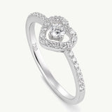 Sortija Lucienne Heart de Diamantes en Oro Blanco de 18 kt