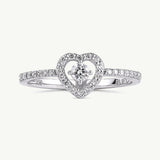 Sortija Lucienne Heart de Diamantes en Oro Blanco de 18 kt