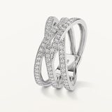 Sortija Lucienne Banda de Diamantes en Oro Blanco de 18 kt