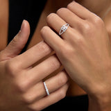 Sortija Dara de Diamantes 0,30 ct en Oro Blanco de 18 kt