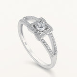 Sortija Dara de Diamantes 0,30 ct en Oro Blanco de 18 kt