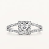 Sortija Dara de Diamantes 0,30 ct en Oro Blanco de 18 kt