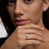 Sortija Dara de Diamantes 0,40 ct en Oro Blanco de 18 kt