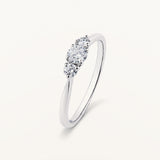 Sortija Trella de Diamantes 0,35 ct en Oro Blanco de 18 kt