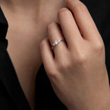 Sortija Trella de Diamantes 0,45 ct en Oro Blanco de 18 kt