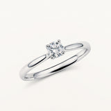 Solitario Ever de Diamante 0,20 ct en Oro Blanco de 18 kt