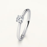 Solitario Ever de Diamante 0,20 ct en Oro Blanco de 18 kt