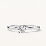 Solitario Ever de Diamante 0,20 ct en Oro Blanco de 18 kt