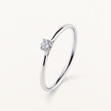Solitario Ever de Diamante 0,10 ct en Oro Blanco de 18 kt