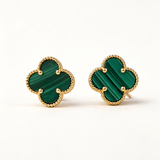 Pendientes Petal Lumi Green en Oro Amarillo de 18 Kt