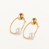 Pendientes Salina Oval en Oro de 18 kt
