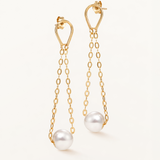 Pendientes Sillage Loop en Oro Amarillo de 18 kt
