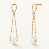 Pendientes Sillage Loop en Oro Amarillo de 18 kt