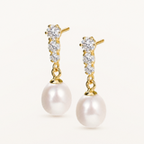 Pendientes Sillage en Oro Amarillo de 18 kt