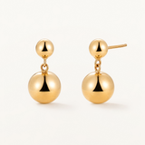 Pendientes Orbital Duo en Oro Amarillo de 18 kt