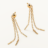 Pendientes Orbital Cascade en Oro Amarillo de 18 kt