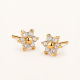 Pendientes Flor en Oro de 18 kt