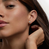 Pendientes Juliette de Diamantes Naturales y Topacio Azul en Oro Amarillo de 18 kt