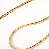 Gargantilla Trena en Plata 925 Bañada en Oro de 18 Kt