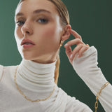 Gargantilla Links Clip en Plata 925 Bañada en Oro de 18 Kt