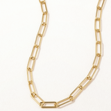 Gargantilla Links Clip en Plata 925 Bañada en Oro de 18 Kt