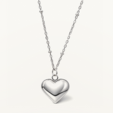 Gargantilla Bold Heart en Plata de Primera Ley