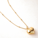 Gargantilla Bold Heart en Plata 925 Bañada en Oro de 18 Kt