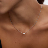 Gargantilla Mini Beads Vesica en Plata de Primera Ley