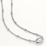 Gargantilla Mini Beads Vesica en Plata de Primera Ley