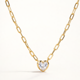 Gargantilla Traccia Corazón en Plata 925 Bañada en Oro de 18 Kt