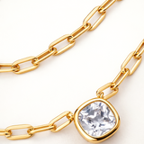 Gargantilla Traccia Punto en Plata 925 Bañada en Oro de 18 Kt