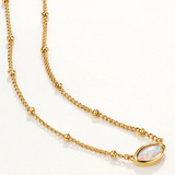Gargantilla Mini Beads Vesica en Plata 925 Bañada en Oro de 18 Kt