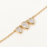 Gargantilla Oria Drop Trio en Plata 925 Bañada en Oro de 18 Kt