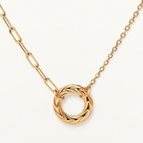 Gargantilla Crown en Plata 925 Bañada en Oro de 18 Kt