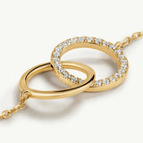 Gargantilla Dua en Plata 925 Bañada en Oro de 18 Kt