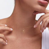 Gargantilla Mini Beads Rose con circonita en Plata 925 Bañada en Oro de 18 Kt