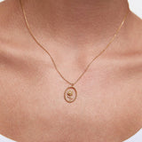 Gargantilla Mini Beads Rose con circonita en Plata 925 Bañada en Oro de 18 Kt