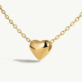 Gargantilla corazón Bold en Plata 925 Bañada en Oro de 18 Kt