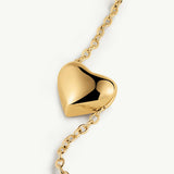 Gargantilla corazón Bold en Plata 925 Bañada en Oro de 18 Kt